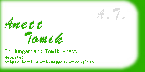 anett tomik business card